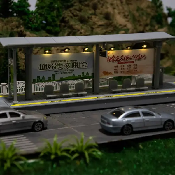 20pcs HO Scale Outdoor Billboard Lamps - Image 6