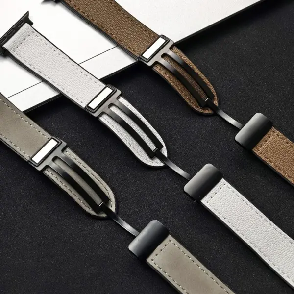 Silicone Leather Strap for Apple Watch 44mm/49mm - Image 4