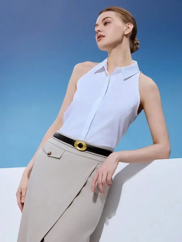 Genuine Leather Women's Retro Belt for Jeans - Image 2
