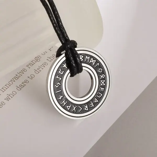 Vintage Nordic Rune Compass Necklace AL18514 - Image 15