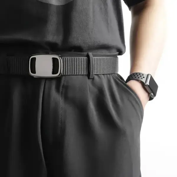 Unisex Canvas Work Belt with Automatic Buckle - Image 5
