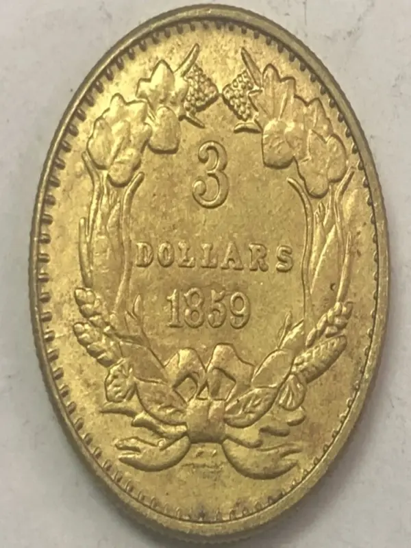 1860s US Three Dollar Antique Coin Replica - Image 9