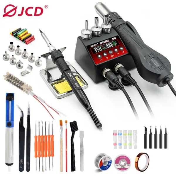 JCD 8898Pro 2-in-1 Soldering Station with LCD - Image 9