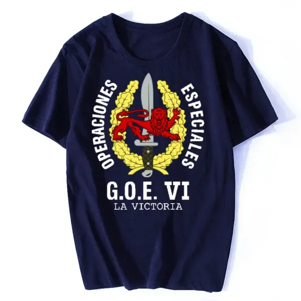 Spanish Legion GOE VI T-Shirt Men Summer Cotton - Image 3