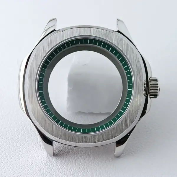 39.5mm Silver Black NH35 Watch Case with Sapphire Glass - Image 32