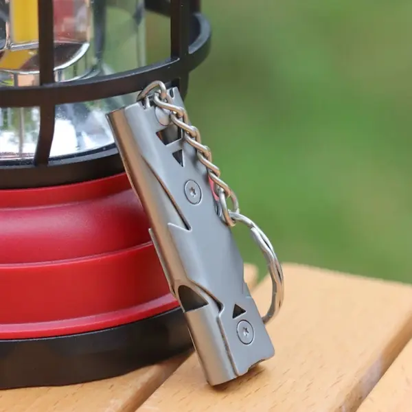150DB High-Frequency Rescue Whistle Steel Survival Tool - Image 4