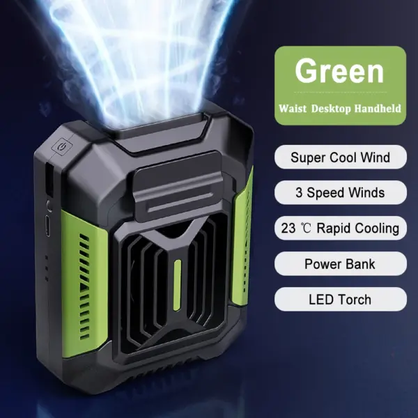 Waist Clip Fan Portable Neck Fan with Power Bank - Image 7