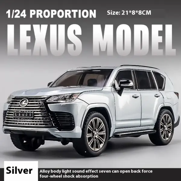 1:24 Lexus LX600 Off-Road Diecast SUV Model - Image 8