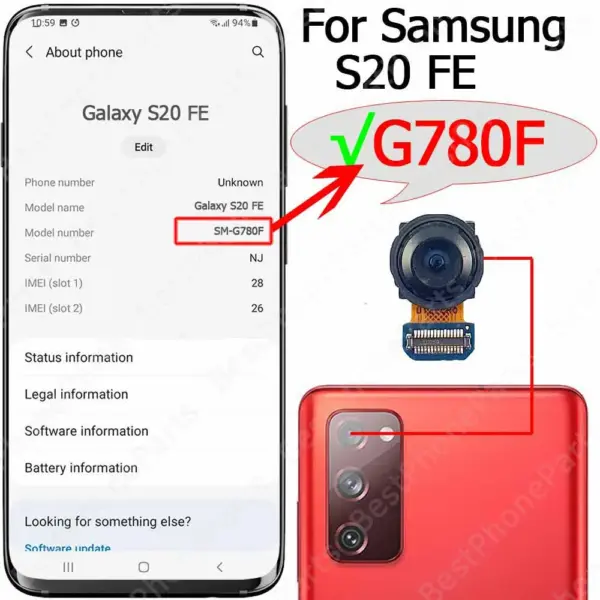 Samsung Galaxy S20 FE Rear Camera Module G780F G780G G781B - Image 6