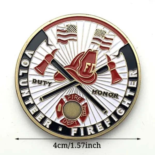American Firefighters Bronze Commemorative Coins - Image 3