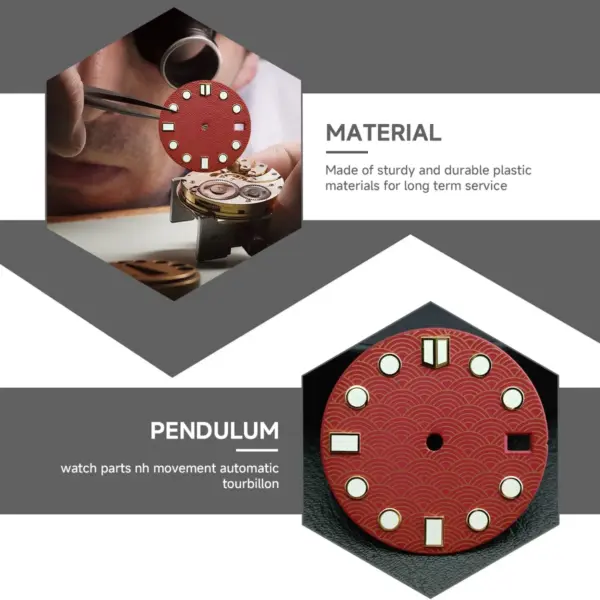 28.5MM Moire Luminous Watch Dial for NH35/36 - Image 5