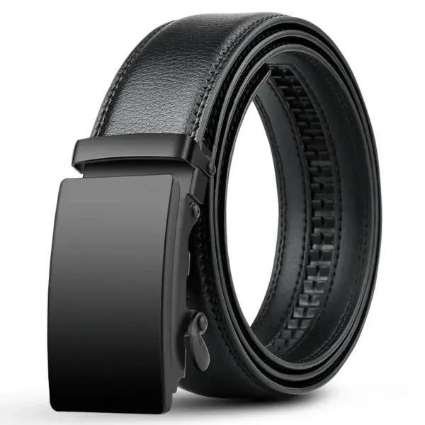 Men's Automatic Buckle Leather Business Belt - Image 2