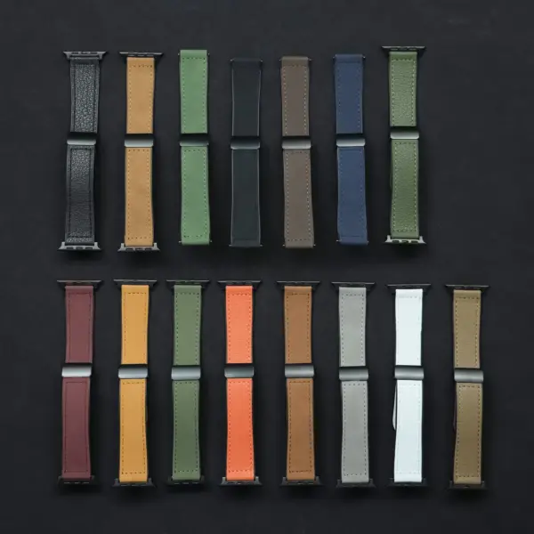 Silicone Leather Strap for Apple Watch 44mm/49mm - Image 5