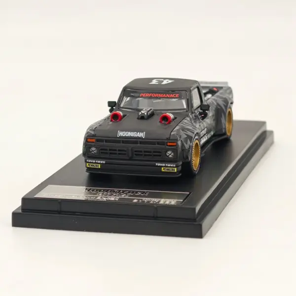 F-150 Hoonitruck Diecast Model Car 1/64 Black Collection - Image 3