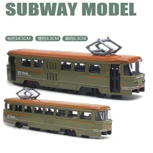 Diecast Alloy Light Rail Tram Model Collectible - Image 7