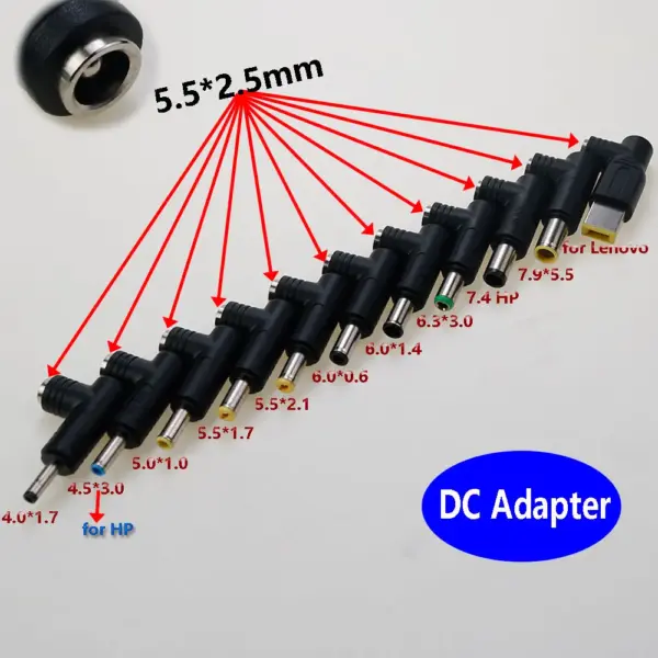 DC 5.5X 2.5 Female to Multi-Size Power Adapter - Image 5