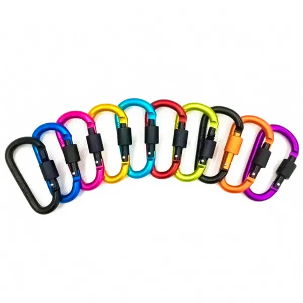 D Shape Carabiner with Locking Clasp - Image 6