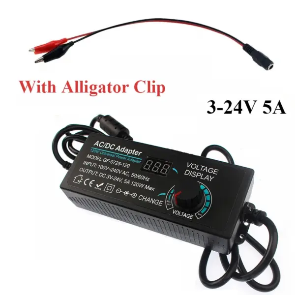 Adjustable Power Adapter AC to DC 3V-24V 5A Transformer - Image 7