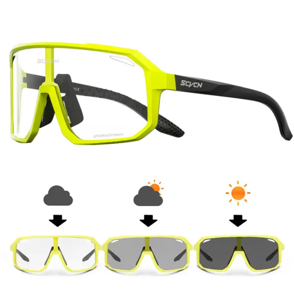 SCVCN Cycling Sunglasses S62 UV400 Photochromic Unisex Goggles - Image 11