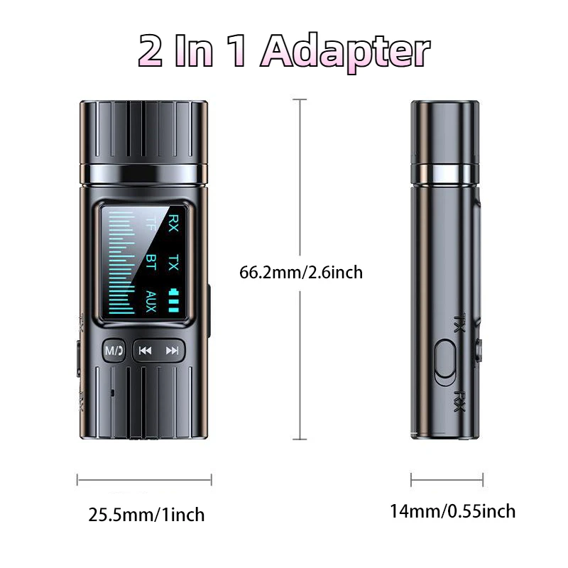 2-In-1 Bluetooth Adapter with Microphone for TV and Car 7 2-In-1 Bluetooth Adapter with Microphone for TV and Car - Image 7