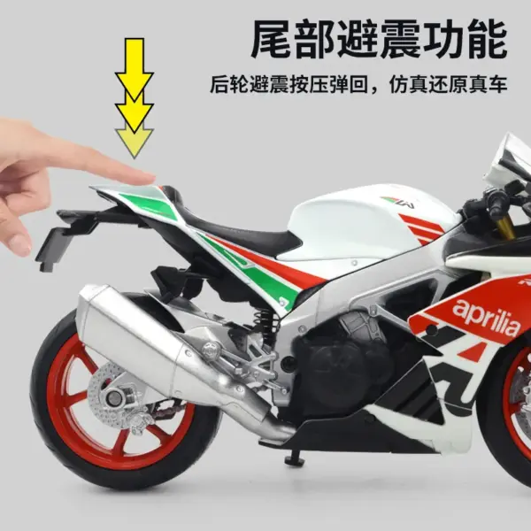 1:12 Aprilia RSV4 RR1000 Diecast Motorcycle Model - Image 4