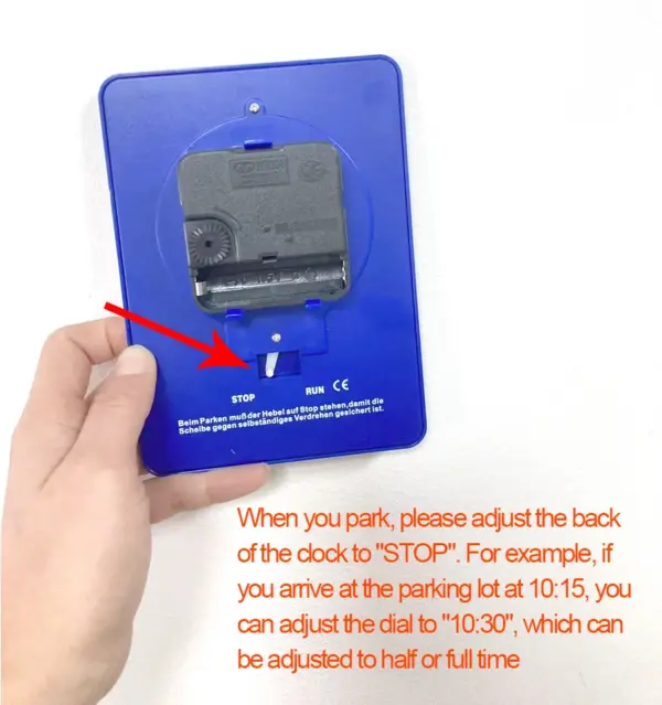 Blue Parking Disc Timer Clock for All Vehicles - Image 2