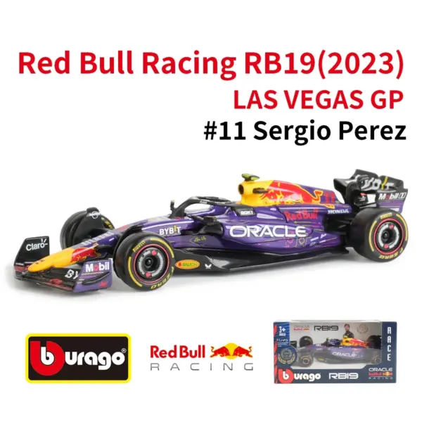 Bburago 1:43 Red Bull RB19 F1 Die-Cast Model - Image 14