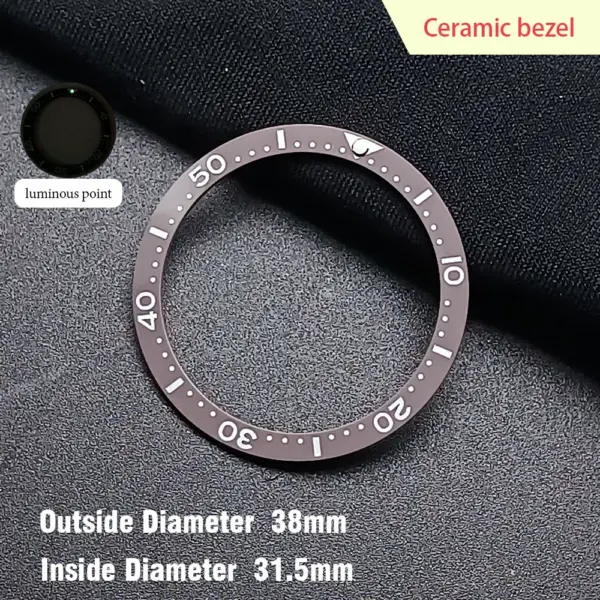 38mm Ceramic Watch Bezel Insert for Dwayne Campbell Model - Image 17