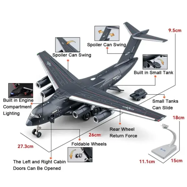 1:180 Y-20 Transport Aircraft Model with Light and Sound - Image 2