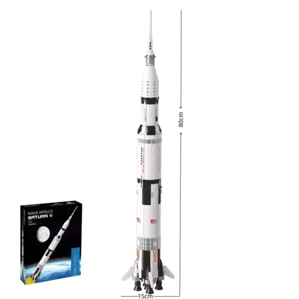 1900+PCS Apollo Saturn Space Rocket Building Set - Image 7