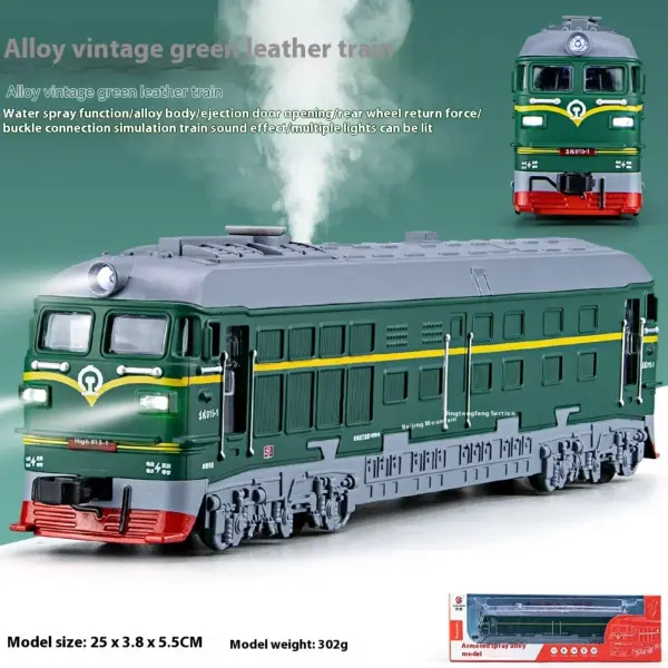 Diecast Green Leather Steam Train Toy - Image 6