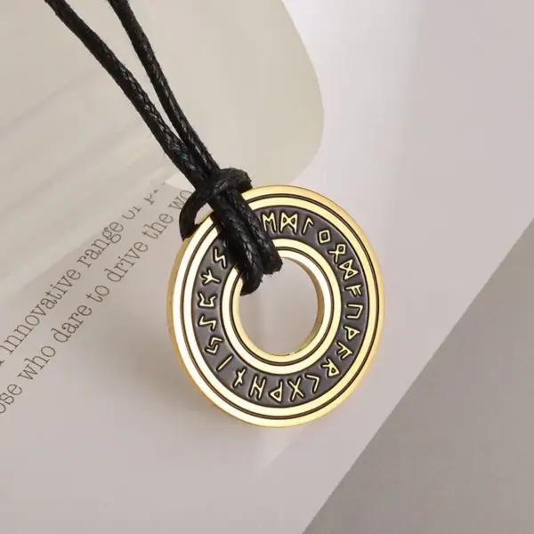 Vintage Nordic Rune Compass Necklace AL18514 - Image 12