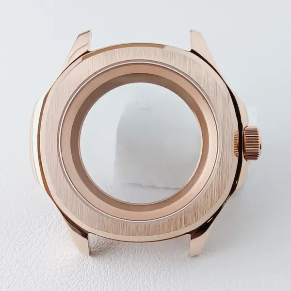 39.5mm Silver Black NH35 Watch Case with Sapphire Glass - Image 45