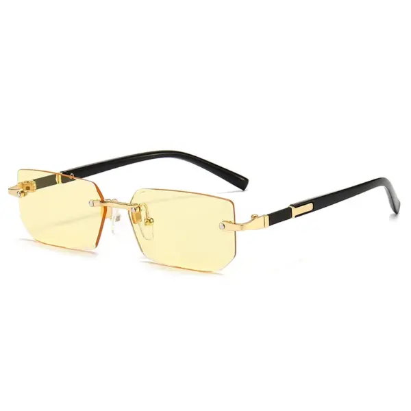 Rimless Rectangle Sunglasses WOMEN Men Summer - Image 4