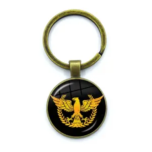 Retro SPQR Roman Legion Glass Pendant Keychain 34 S94a785b08787457fb7c4bbb8d425518eg