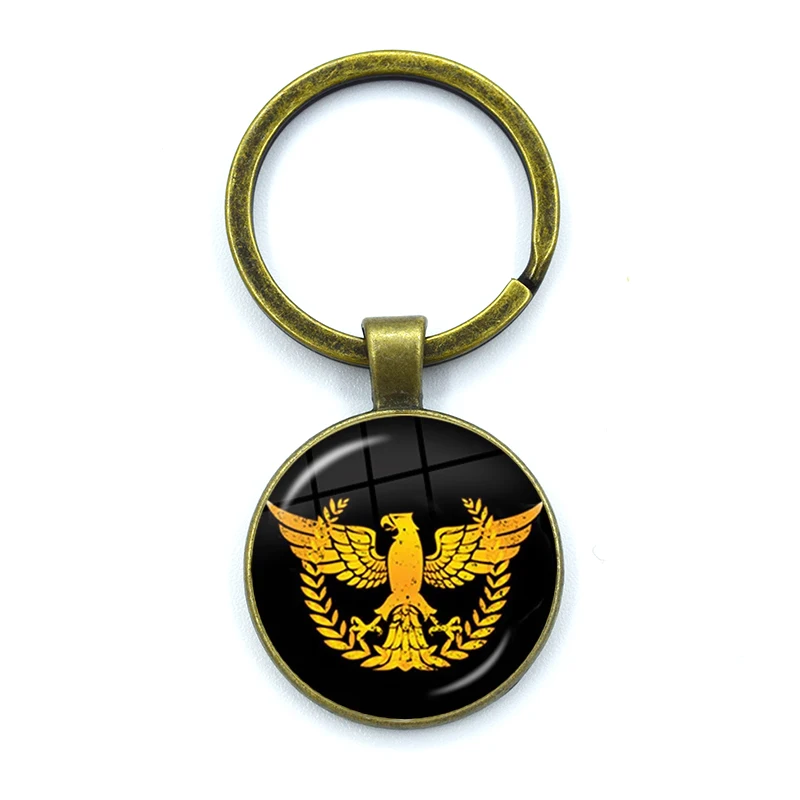 Retro SPQR Roman Legion Glass Pendant Keychain 16 Retro SPQR Roman Legion Glass Pendant Keychain - Image 16