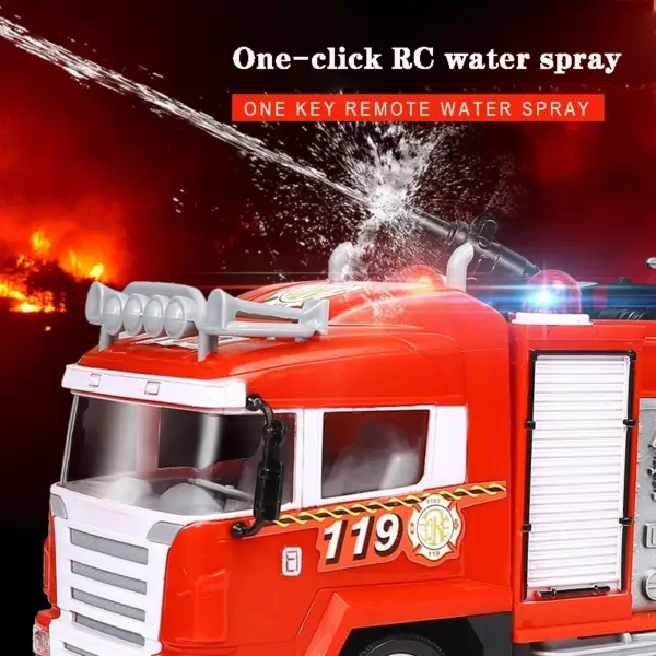 Remote Control Fire Truck Toy Set for Kids - Image 3