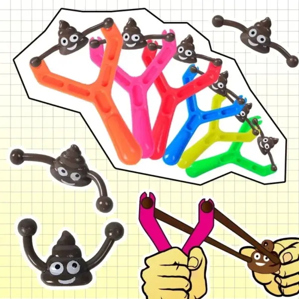 12PC Funny Poo Slingshot Toy Set - Image 6