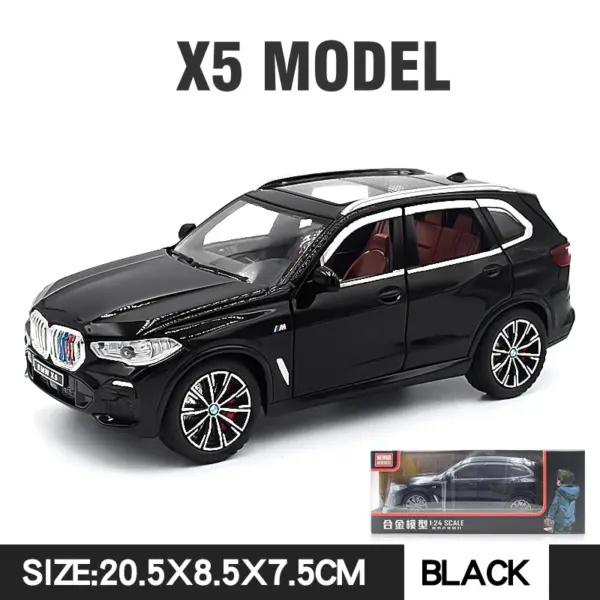 1:24 BMW X5 Alloy Model Car Collectible Toy - Image 8
