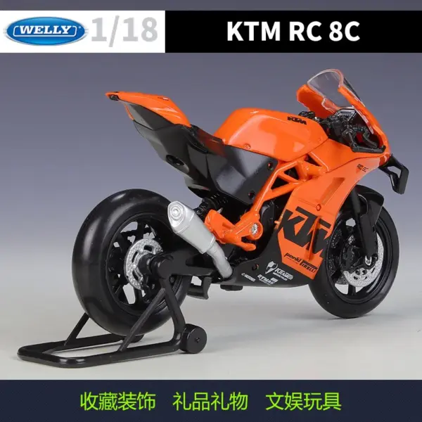 Welly 1:18 KTM RC 8C Motorcycle Model Collection - Image 3