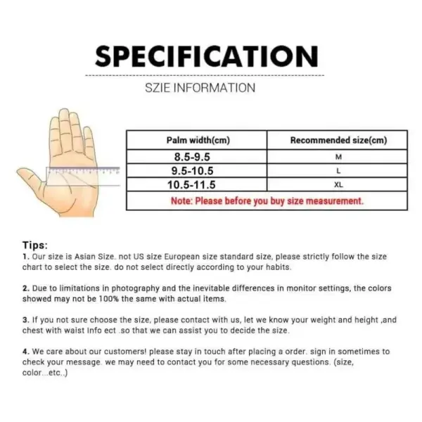 Motorcycle Tactical Touchscreen Gloves for Men and Women - Image 5