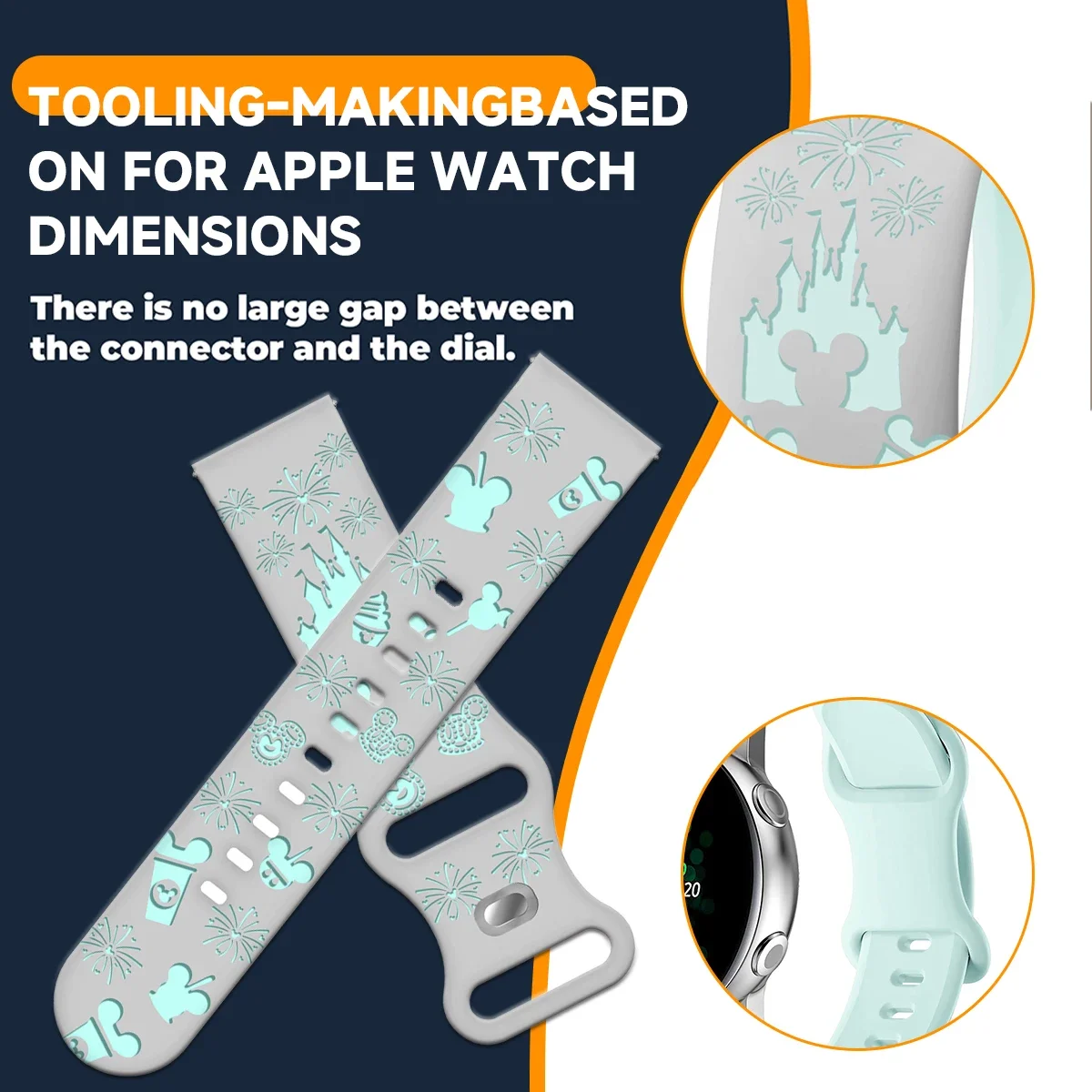 20mm Silicone Floral Engraved Watch Band for Samsung Galaxy Watch 7 4 20mm Silicone Floral Engraved Watch Band for Samsung Galaxy Watch 7 - Image 4