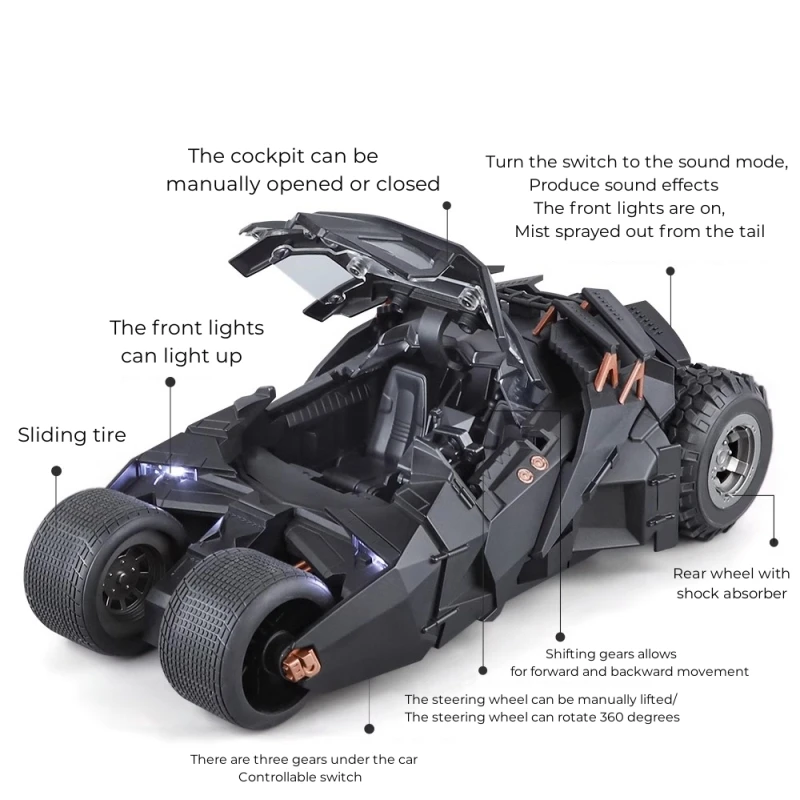 1:18 Batmobile Tumbler Alloy Model Car Toy 6 1:18 Batmobile Tumbler Alloy Model Car Toy - Image 6