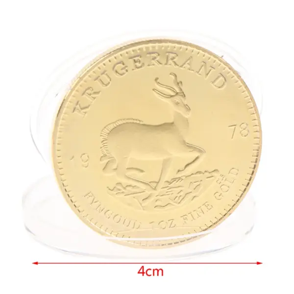 South African Gold Krugerrand Replica Coin 4cm - Image 3