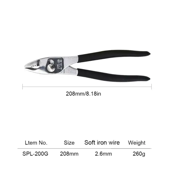 Tsunoda 8 inches Slip Joint Pliers PL-200 Japanese Original - Image 8