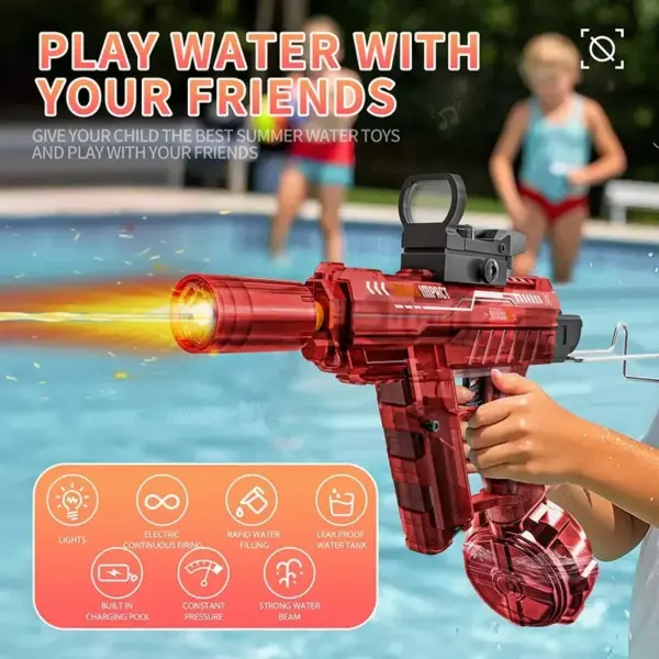 UZI Electric Water Gun with Lights - Image 5