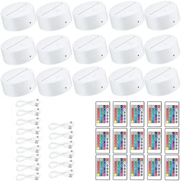 3D LED Light Base Acrylic Lamp Stand Set - Image 15