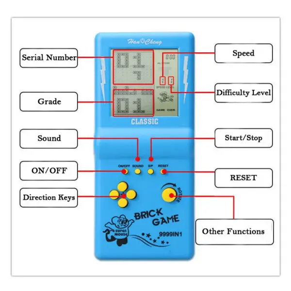 Retro Handheld Puzzle Game Console with 3.5 inches Screen - Image 5