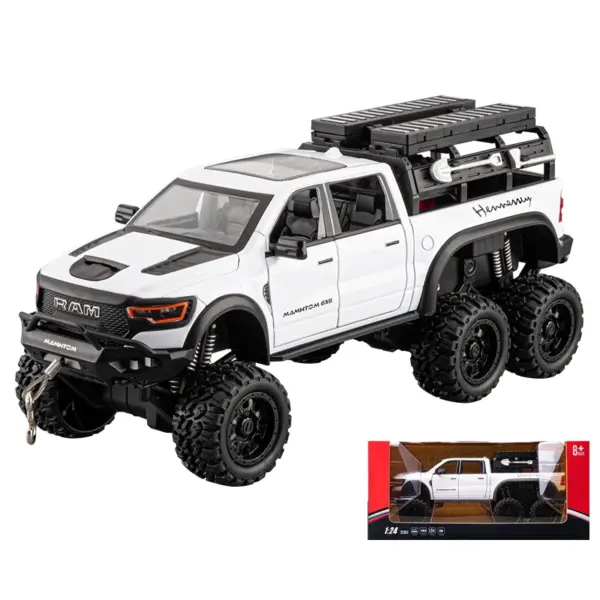 1:24 Dodge Mammoth RAM 1000 TRX 6x6 Diecast Model - Image 13