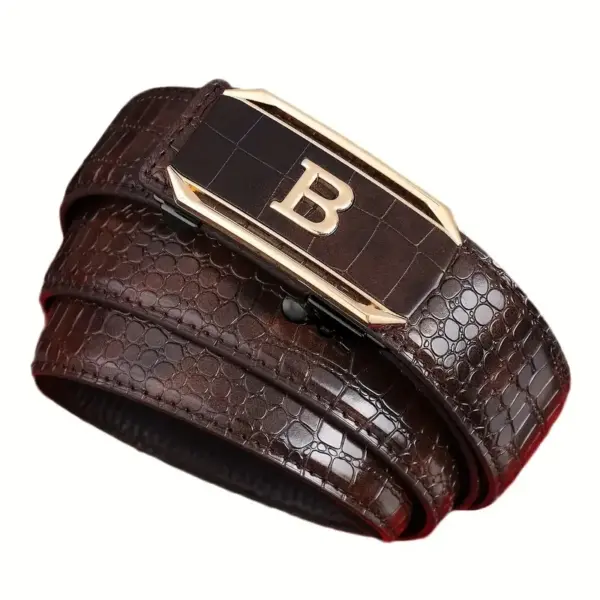 Genuine Leather Unisex Business Belt - Image 9